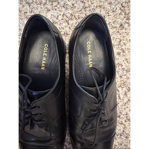 New Cole Haan Men\'s Modern Oxford Leather Sz 10.5 Shoes Black Floor Sample main image 7